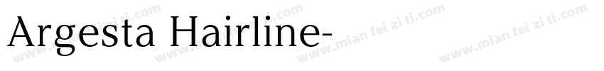 Argesta Hairline字体转换